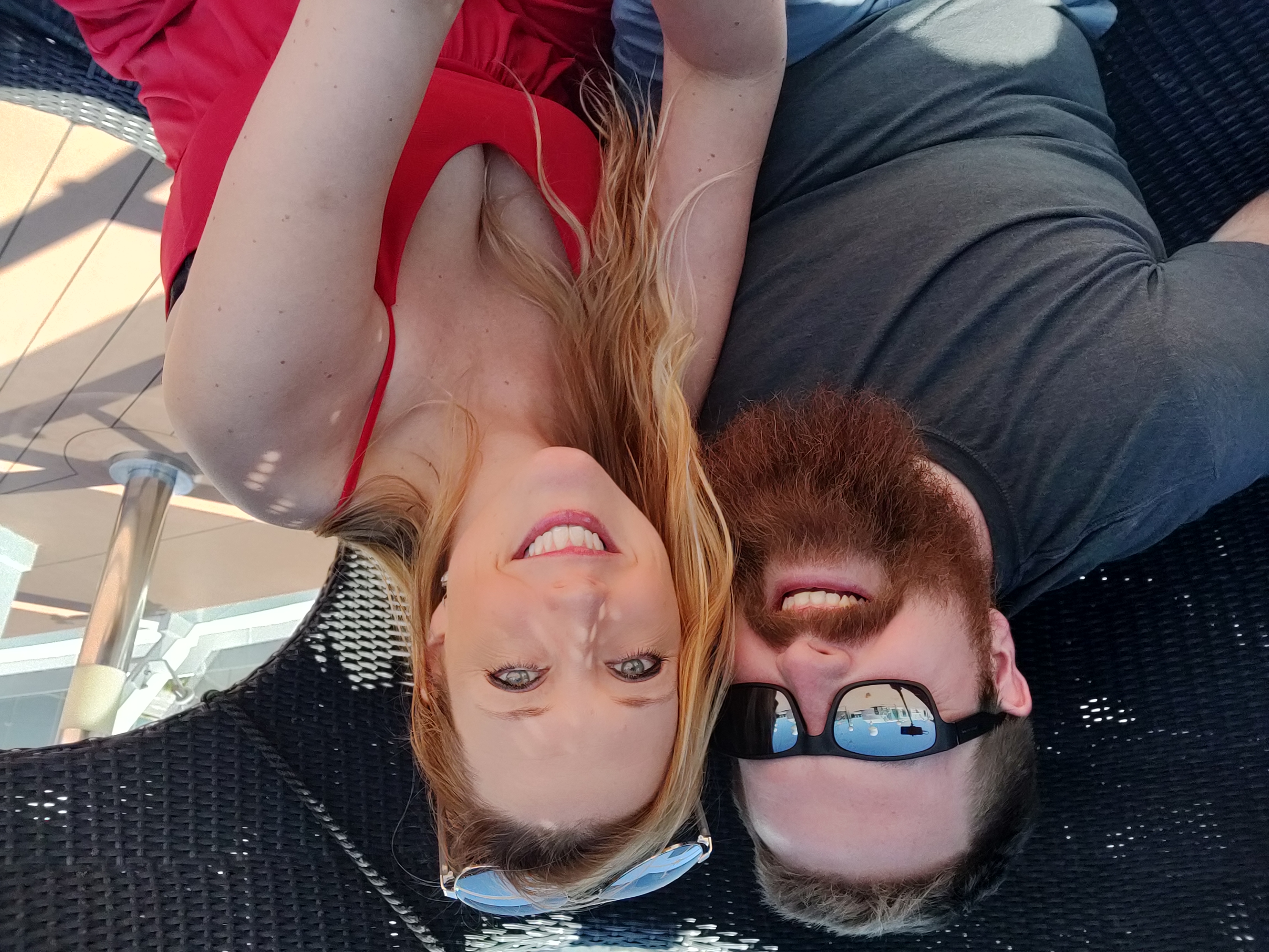 Loving couple smiling together 